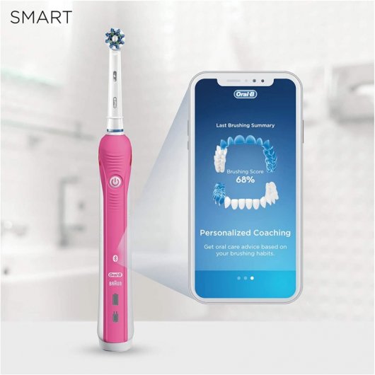 Oral-B Smart 4 4900 Pack 2 Cepillos Eléctricos Rosa/Negro