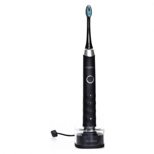 Ailoria SHINE BRIGHT Adulte Brosse à dents à ultrasons Noir, Argent