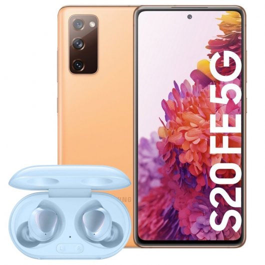 Samsung Pack Galaxy S20 FE 5G 6/128GB Naranja Libre + Galaxy Buds+ Azules