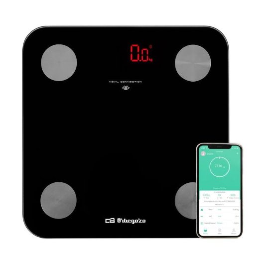 Körperanalysewaage Orbegozo PB 3000 bis 180kg 13 Parameter Bluetooth LED-Display