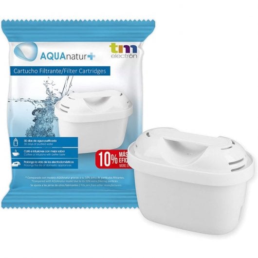 TM Electron TMFIL004+ Pack de 4 Filtros de Agua para Jarras Brita Maxtra/Maxtra+