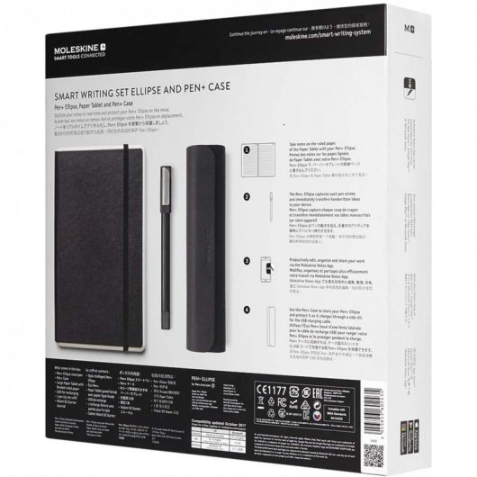 Moleskine Smart Writing Set Ellipse Set de Escritura Inteligente Cuaderno + Bolígrafo + Funda