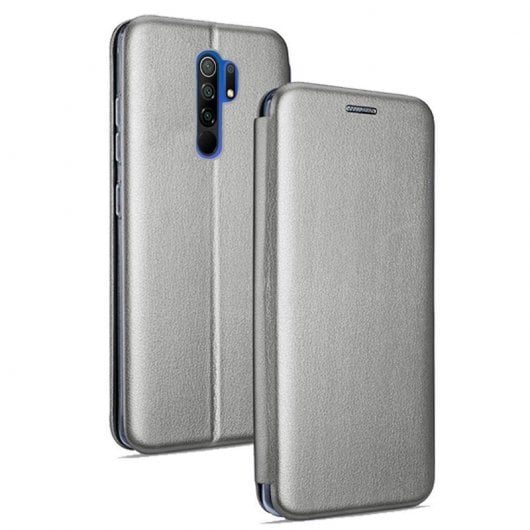 Cool Funda Flip Cover Elegance Plata para Xiaomi Redmi 9