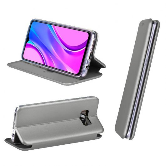 Cool Funda Flip Cover Elegance Plata para Xiaomi Redmi 9
