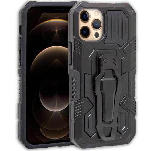 Cool Funda Hard Clip Negra para iPhone 12 Pro Max