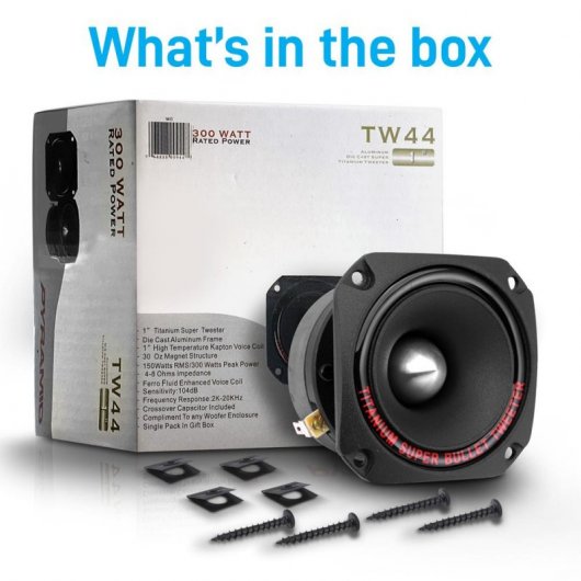 Pyramid TW44 Altavoz para Coche con Membrana de Titanio 300W Alto SPL