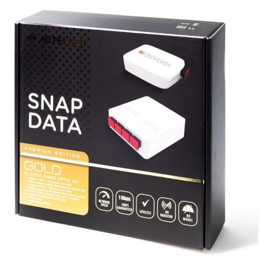 Actelser Kit Gold de Fibra Optica Plástica Snap Data 100m