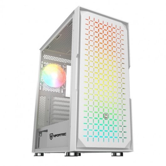 Nfortec Surtur Cristal Templado USB 3.0 ARGB Blanca