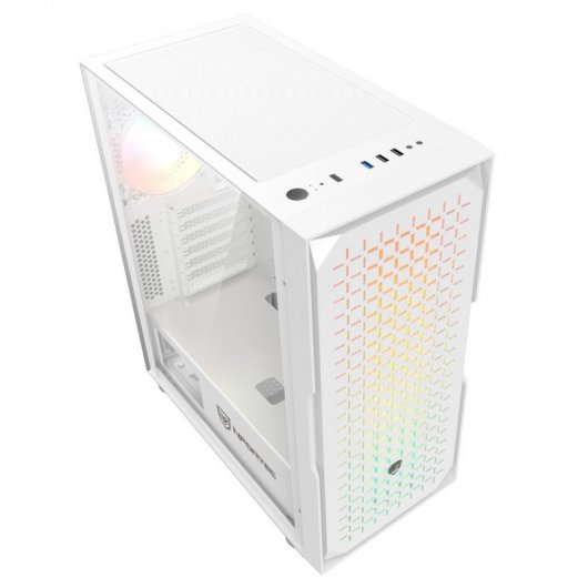 Nfortec Surtur Cristal Templado USB 3.0 ARGB Blanca