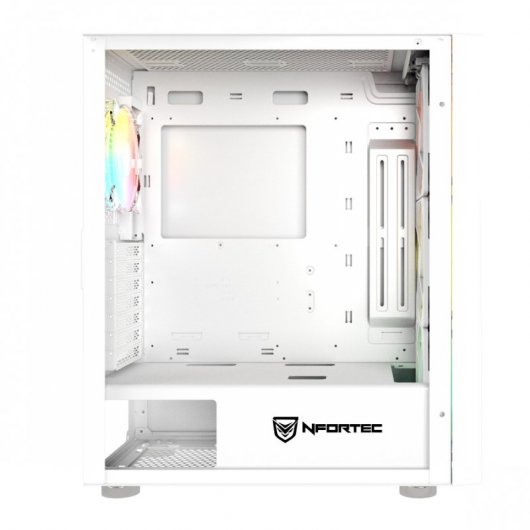 Nfortec Surtur Cristal Templado USB 3.0 ARGB Blanca