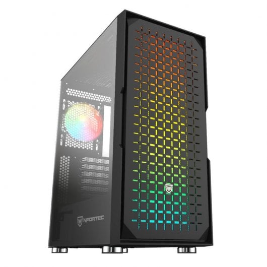 Nfortec Surtur Cristal Templado USB 3.0 ARGB Negra