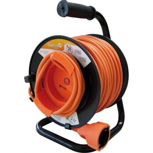 Régua de tomadas Garza Enrolador 1 Tomada Proteção Jardim 25 m Asa Transporte