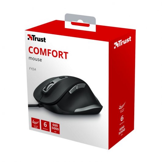 Trust Fyda mouse Mano destra USB tipo A Ottico 5000 DPI