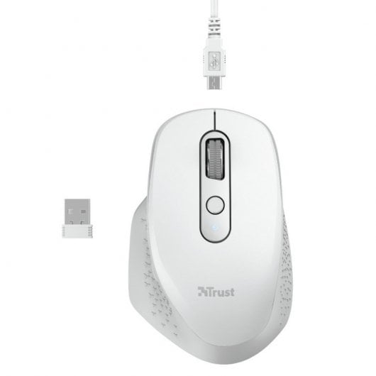 Mouse ergonomico wireless Trust Ozaa 2400 DPI bianco