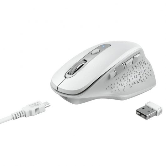 Mouse ergonomico wireless Trust Ozaa 2400 DPI bianco