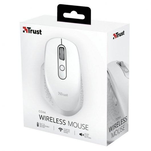 Mouse ergonomico wireless Trust Ozaa 2400 DPI bianco