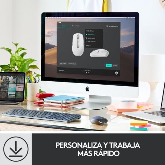 Logitech MX Anywhere 3 Ratón Compacto Inalámbrico 4000DPI Gris