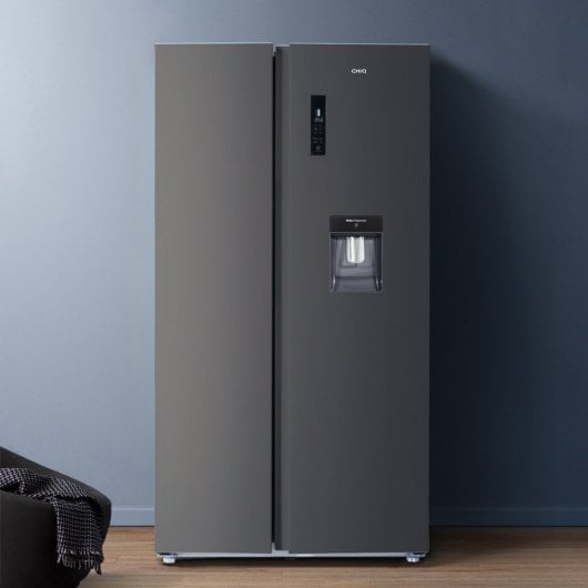 CHiQ FSS559NEI42D Frigorífico Americano E Acero Inoxidable Negro