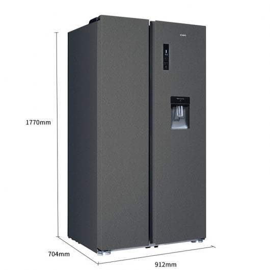 CHiQ FSS559NEI42D Frigorífico Americano E Acero Inoxidable Negro