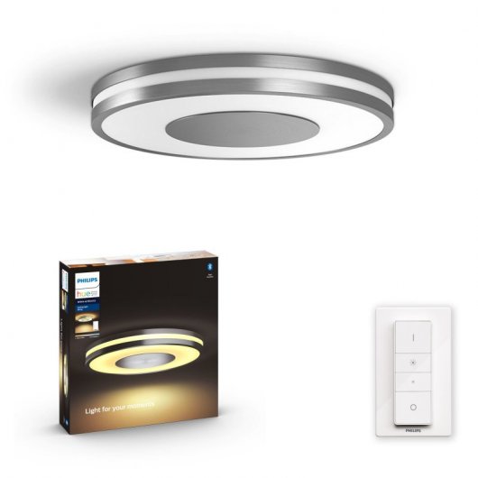 Philips Hue Being White Ambiance Plafón Inteligente 27W Plata + Interruptor Inalámbrico