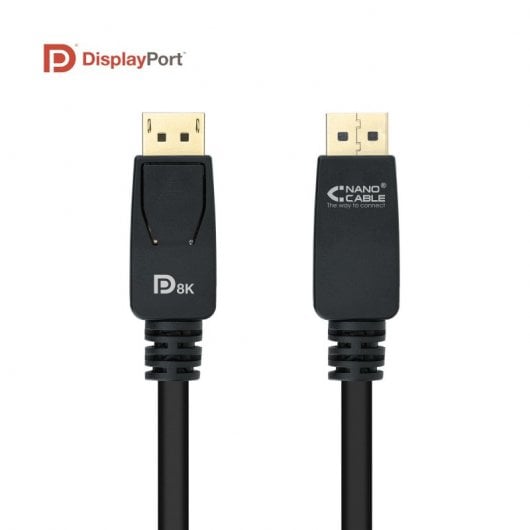 Nanocable Cable DisplayPort 1.4 Macho/Macho Negro 3 m