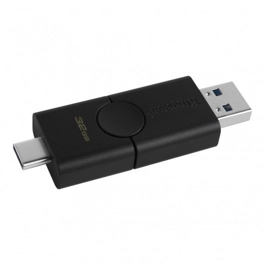 Kingston Technology DataTraveler Duo lecteur USB flash 32 Go USB Type-A / USB Type-C 3.2 Gen 1 (3.1 Gen 1) Noir
