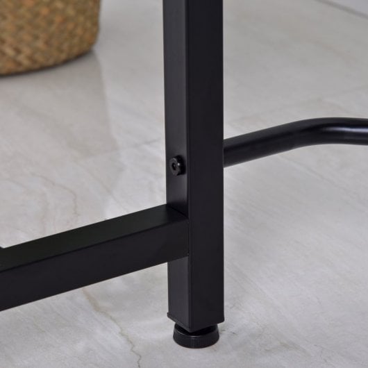 HomCom Mesa Esquinera de Oficina 150x150x75cm Madera Rústica