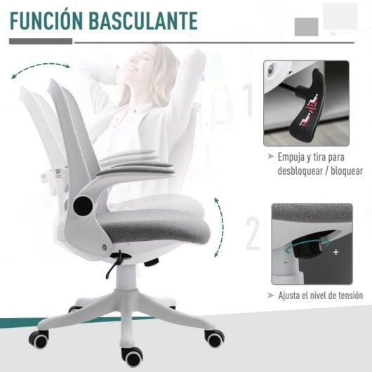 Vinsetto Silla de Oficina Gris