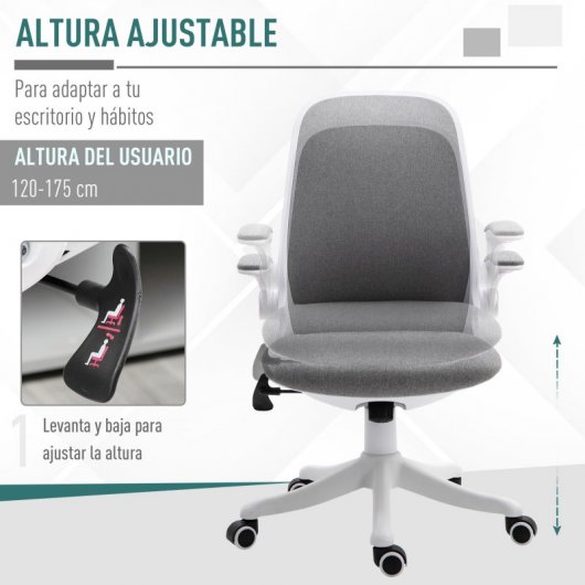 Vinsetto Silla de Oficina Gris