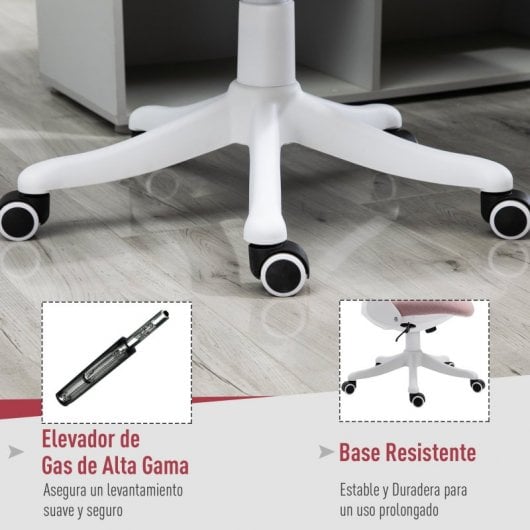 Vinsetto Silla de Oficina Rosa