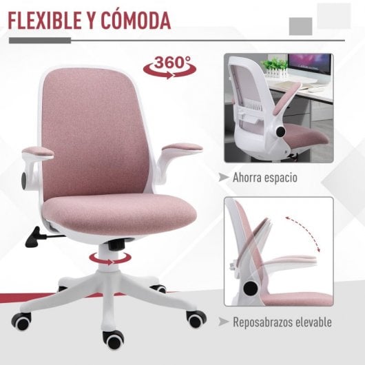 Vinsetto Silla de Oficina Rosa