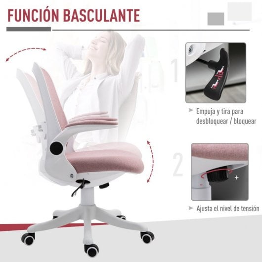 Vinsetto Silla de Oficina Rosa