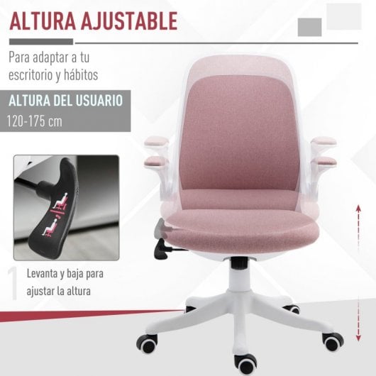 Vinsetto Silla de Oficina Rosa