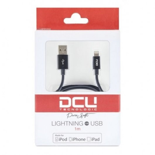 DCU Pure Soft Cable Lightning a USB 1m Negro