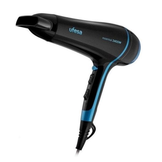 Sèche‑cheveux Ionique Professionnel Ufesa SC8350 Essential 2400W 3 Températures 2 Vitesses Air Froid Noir Bleu