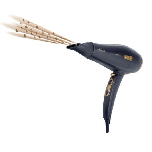 Secador de Cabelo Profissional Iónico Ufesa SC8460 2400W 3 Temperaturas 2 Velocidades com Difusor Preto