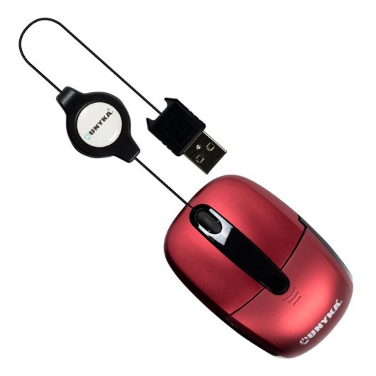 UNYKAch UK1021 Mini Ratón 1600DPI Rojo
