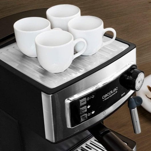 Cafeteira Espresso Manual Cecotec Power Espresso 20 1,5L 20 bar vaporizador e calienta-chávenas