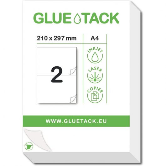 GlueTack Papel Adhesivo A5 200 Unidades