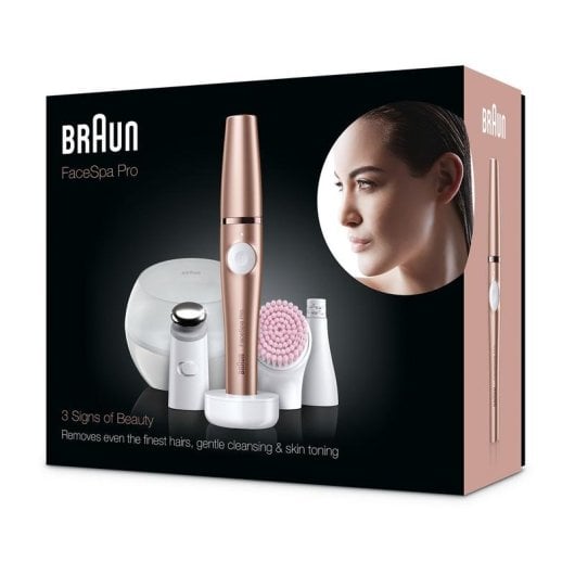 Gesichtsepilierer Braun FaceSpa Pro 921 Kabellos 4 Stufen Wet & Dry
