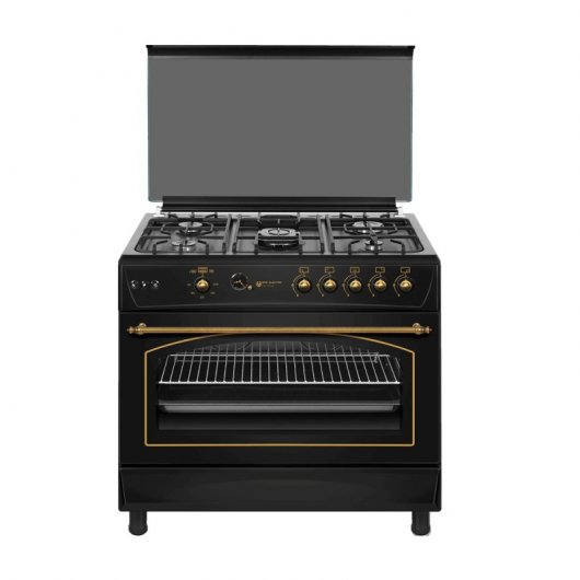 EAS Electric EFG9H60N Cocina de Gas 5 Zonas + Horno Negra