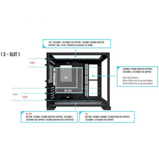 Lian-Li O11 Dynamic Mini Cristal Templado USB 3.1 Blanca