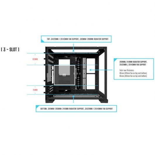 Lian-Li O11 Dynamic Mini Cristal Templado USB 3.1 Blanca