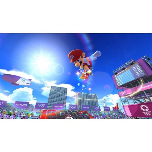 Nintendo Pack Switch Azul Neón/Rojo Neón V2 + Mario & Sonic en los Juegos Olímpicos Tokyo 2020