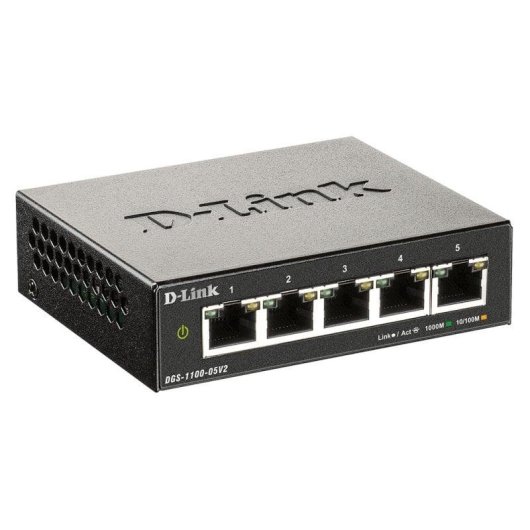 D-Link DGS-1100-05V2 5-Port RJ45 Gigabit Switch