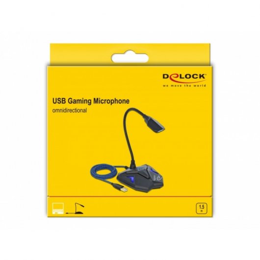 Delock Micrófono para Gaming USB Negro