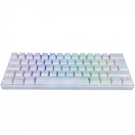 Newskill Pyros Ivory Teclado Mecánico 60% Gaming RGB Inalámbrico Switch Red Outemu