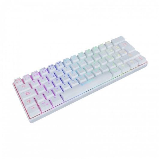 Newskill Pyros Ivory Teclado Mecánico 60% Gaming RGB Inalámbrico Switch Red Outemu