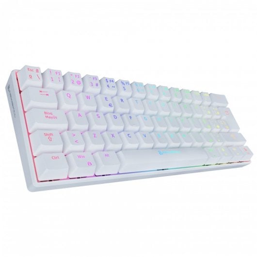 Newskill Pyros Ivory Teclado Mecánico 60% Gaming RGB Inalámbrico Switch Red Outemu
