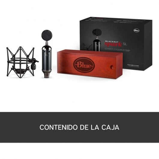 Blue Microphones Spark Blackout SL Micrófono XLR de Condensador para Grabación Profesional y Streaming